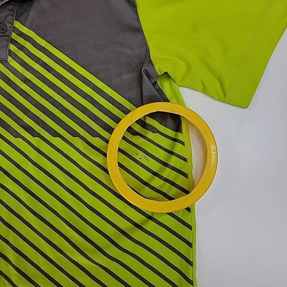 Nike Golf Tour Performance Dri Fit Polo Men's L Lime Grey‎ Activewear Athleisure